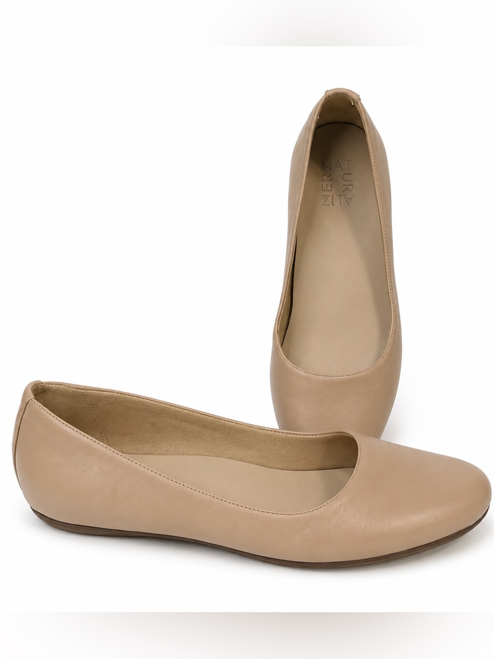 Naturalizer Women's MAXWELL Nude Leather Ballet Flats 9 - Picture 4 of 9